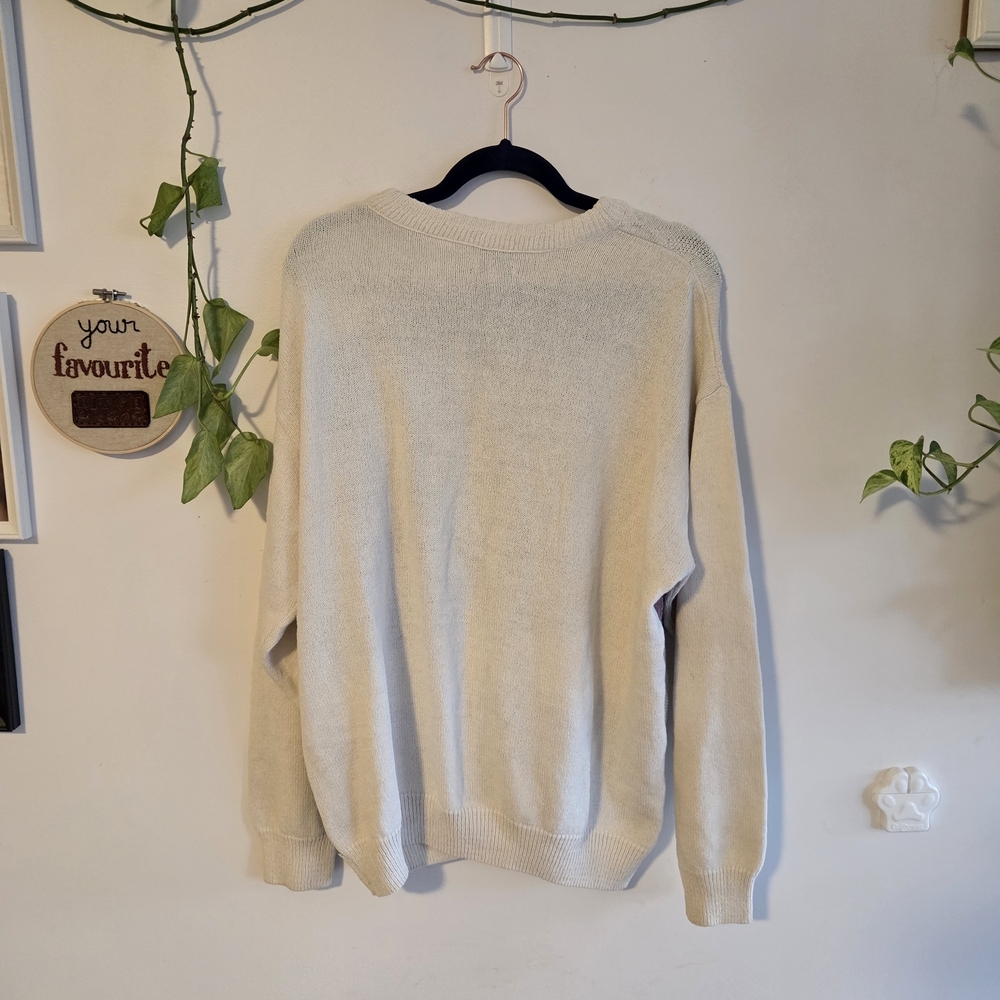 London Fog Cream Knit Sweater - Picture 7 of 7